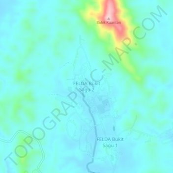 FELDA Bukit Sagu 2 topographic map, elevation, terrain
