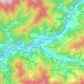 Keda topographic map, elevation, terrain