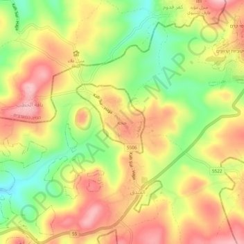 Hajjah topographic map, elevation, terrain