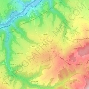 Le Pré topographic map, elevation, terrain