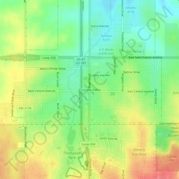 Pleasant Valley topographic map, elevation, terrain