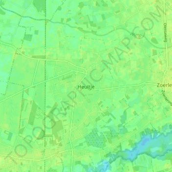 Heultje topographic map, elevation, terrain