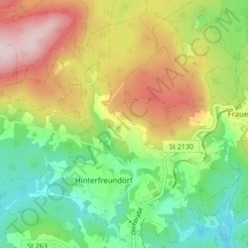 Duschlberg topographic map, elevation, terrain