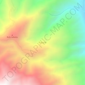 Balane topographic map, elevation, terrain