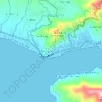 Apeng Sembeka topographic map, elevation, terrain