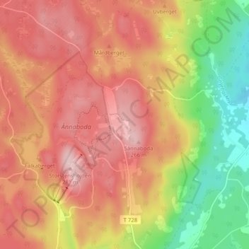 Ånnaboda topographic map, elevation, terrain