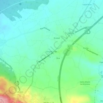 Cova da Serpe topographic map, elevation, terrain