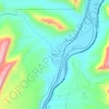 Cameo topographic map, elevation, terrain