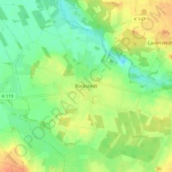 Rockstedt topographic map, elevation, terrain