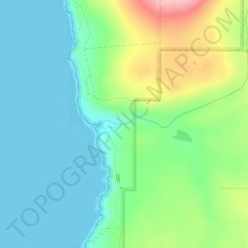 Quininup Falls topographic map, elevation, terrain