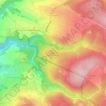 Mückenkopf topographic map, elevation, terrain