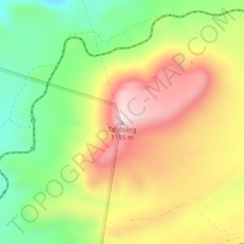 Tafelberg topographic map, elevation, terrain