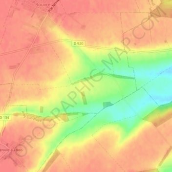 le Mamont topographic map, elevation, terrain