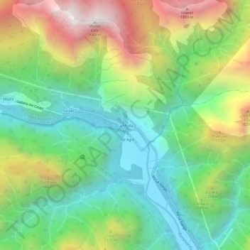 La Muda topographic map, elevation, terrain
