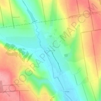 Betsylove topographic map, elevation, terrain