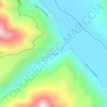 Rongjuk topographic map, elevation, terrain