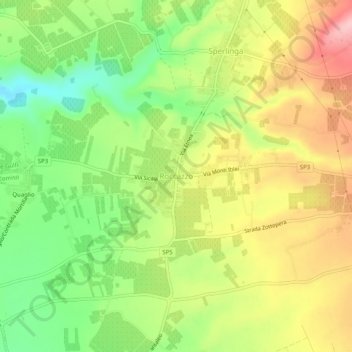 Roccazzo topographic map, elevation, terrain