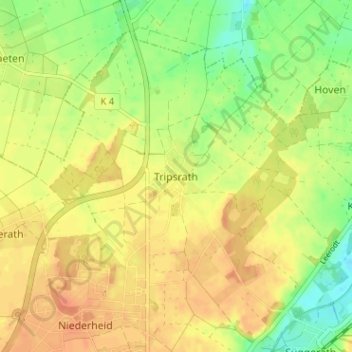Tripsrath topographic map, elevation, terrain