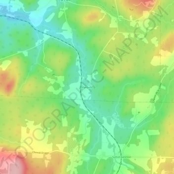 Mansville topographic map, elevation, terrain