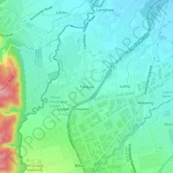 Timbao topographic map, elevation, terrain
