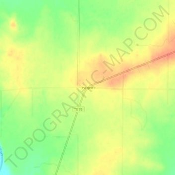 Padgett topographic map, elevation, terrain