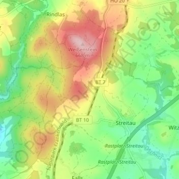Mittelbug topographic map, elevation, terrain
