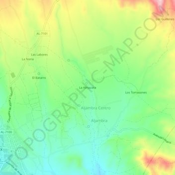 La Almazara topographic map, elevation, terrain