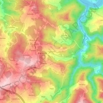 Sousanil topographic map, elevation, terrain