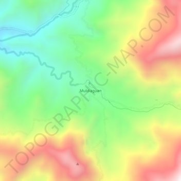 Muldiaguan topographic map, elevation, terrain
