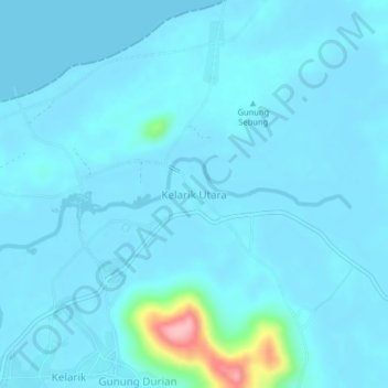 Kelarik Utara topographic map, elevation, terrain