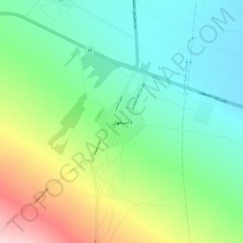 Danesfahan topographic map, elevation, terrain