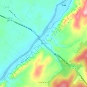 Berrys topographic map, elevation, terrain