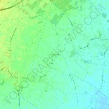 Roverbasso topographic map, elevation, terrain