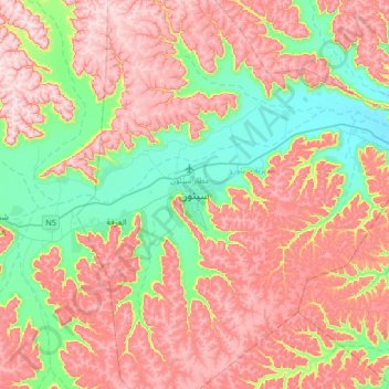 Say'un topographic map, elevation, terrain
