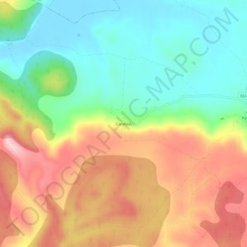 Carabias topographic map, elevation, terrain