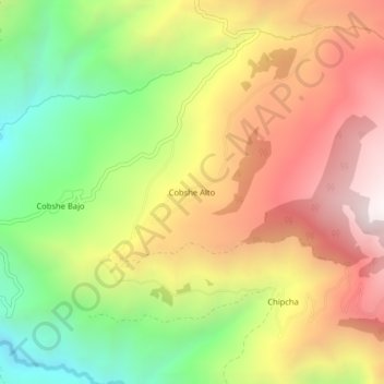 Cobshe Alto topographic map, elevation, terrain