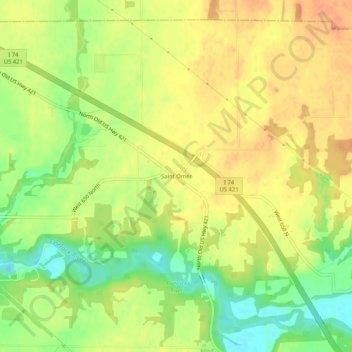 Saint Omer topographic map, elevation, terrain