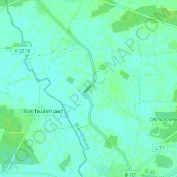 Horst topographic map, elevation, terrain