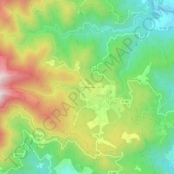 La Cabanelle topographic map, elevation, terrain