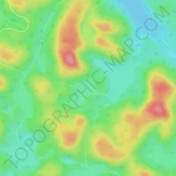 Lac Baron topographic map, elevation, terrain