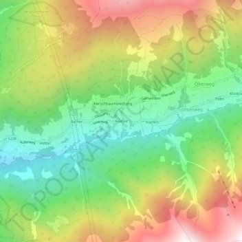 Koatzet topographic map, elevation, terrain