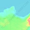 Puerto Calafquén topographic map, elevation, terrain