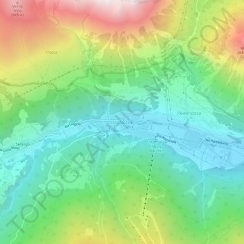 Isolaccia topographic map, elevation, terrain