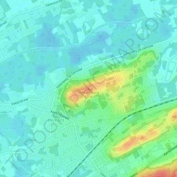 Heikantberg topographic map, elevation, terrain