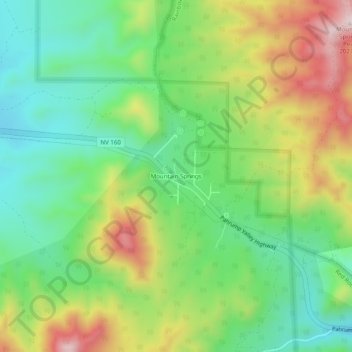 Mountain Springs topographic map, elevation, terrain