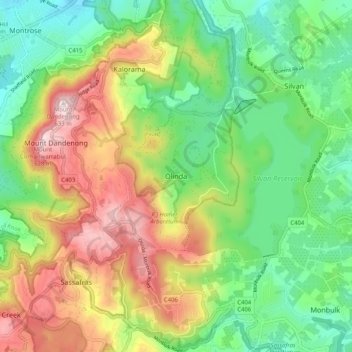 Olinda topographic map, elevation, terrain