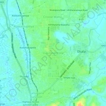 Industrial Zone topographic map, elevation, terrain