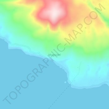 Magsidel topographic map, elevation, terrain