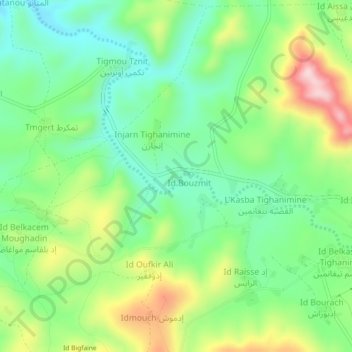 Id Lalim topographic map, elevation, terrain