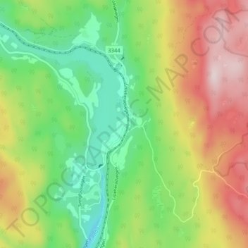 Gravar topographic map, elevation, terrain